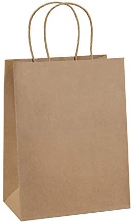 Paper Bags 8x4.25x10.5 100Pcs BagDream Gift Bags, Party Bags, Shopping