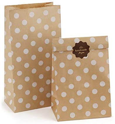 BagDream 4lb 5x2.95x9.45 Inches 100Pcs Paper Lunch Bags Kraft Paper